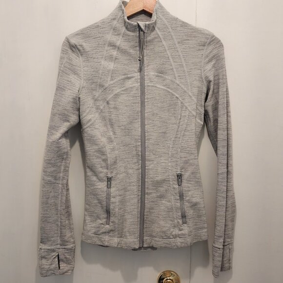 Lululemon Define Jacket Women's Size 6 Light Gray We Are From Space Pattern - Picture 1 of 13